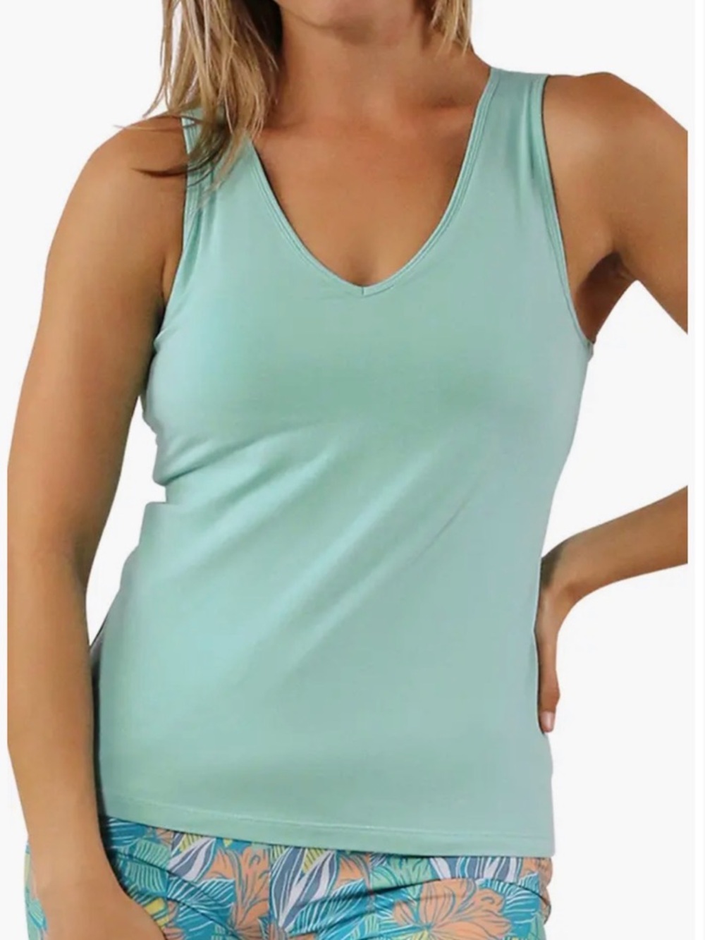 UV Skinz Everyday Shelf Bra Tank Seaglass Large NWT